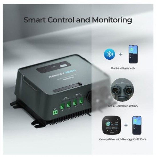 Комбинирано зарядно и контролер Renogy CORE 12V, 30A